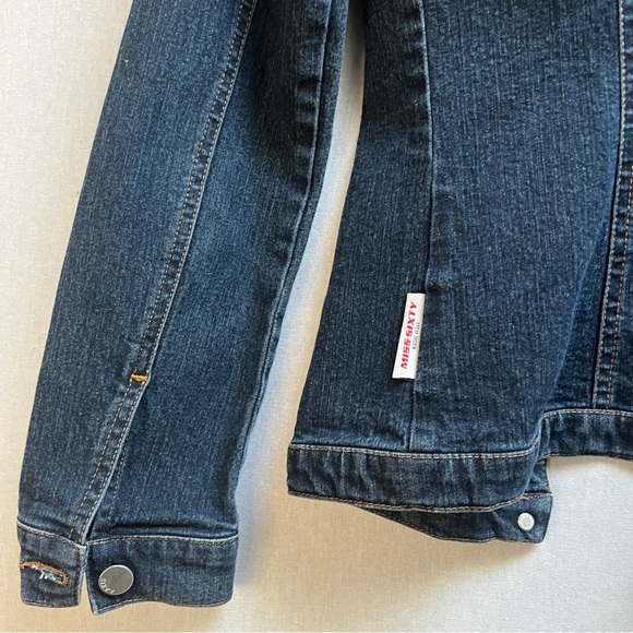 Miss Sixty Basic Italy Dark Wash Fitted Denim Jacket Size XS Y2K - Picture 8 of 9